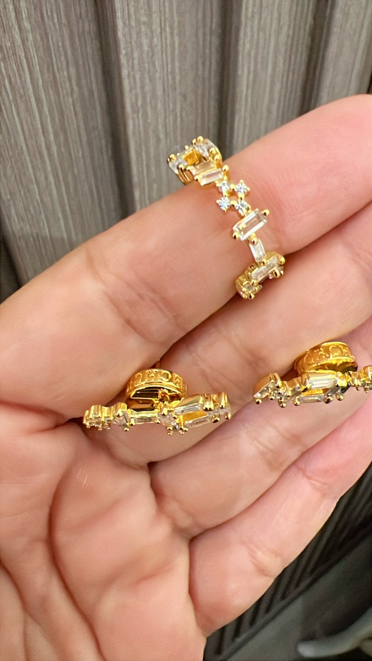 Aretes de Baguetes White Carolina Herrera