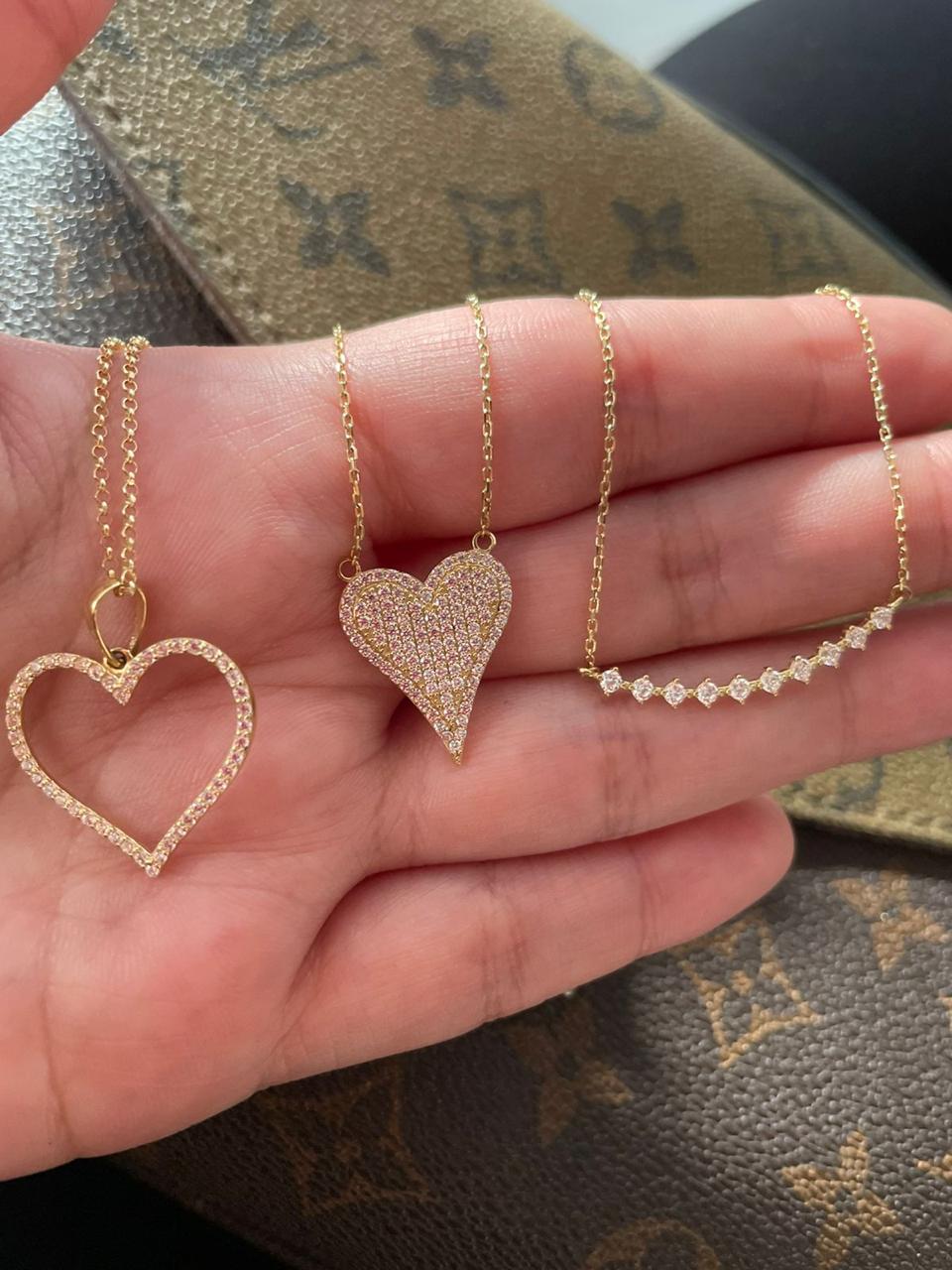 Cadena de corazón oro 18 kil con Cz
