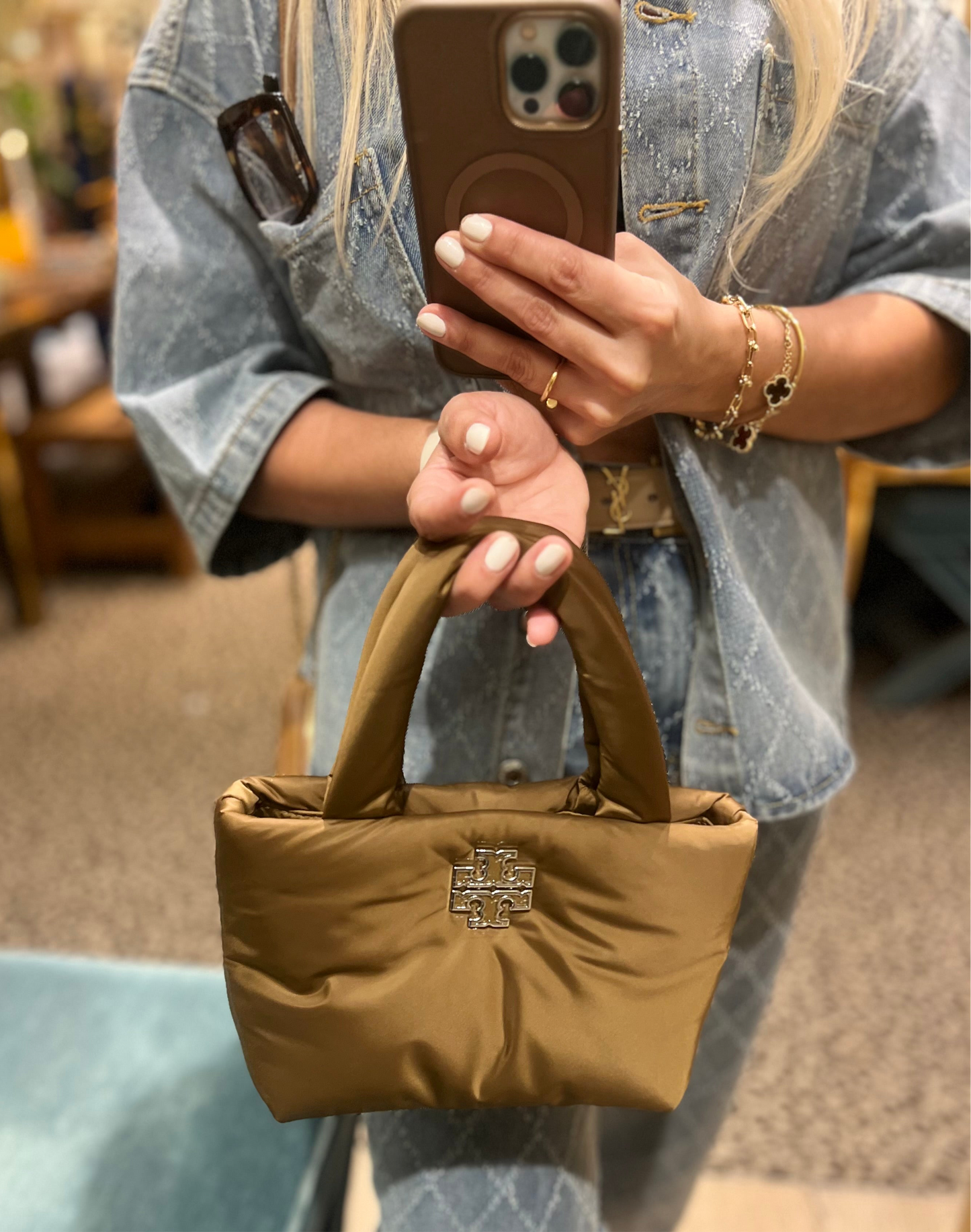 Tory Burch Britten Nylon Puffy Mini Tote