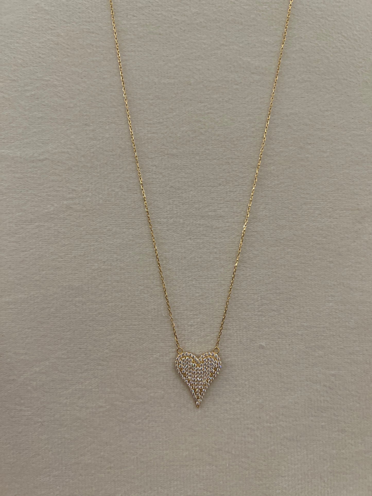 Cadena de corazón oro 18 kil con Cz