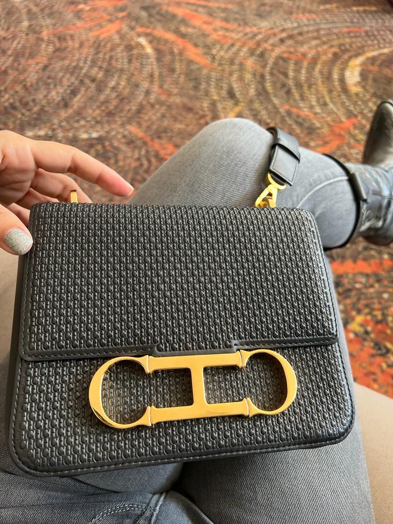 PRE-ORDER Bolso Carolina Herrera Initials Insignia Negro Micro Sello