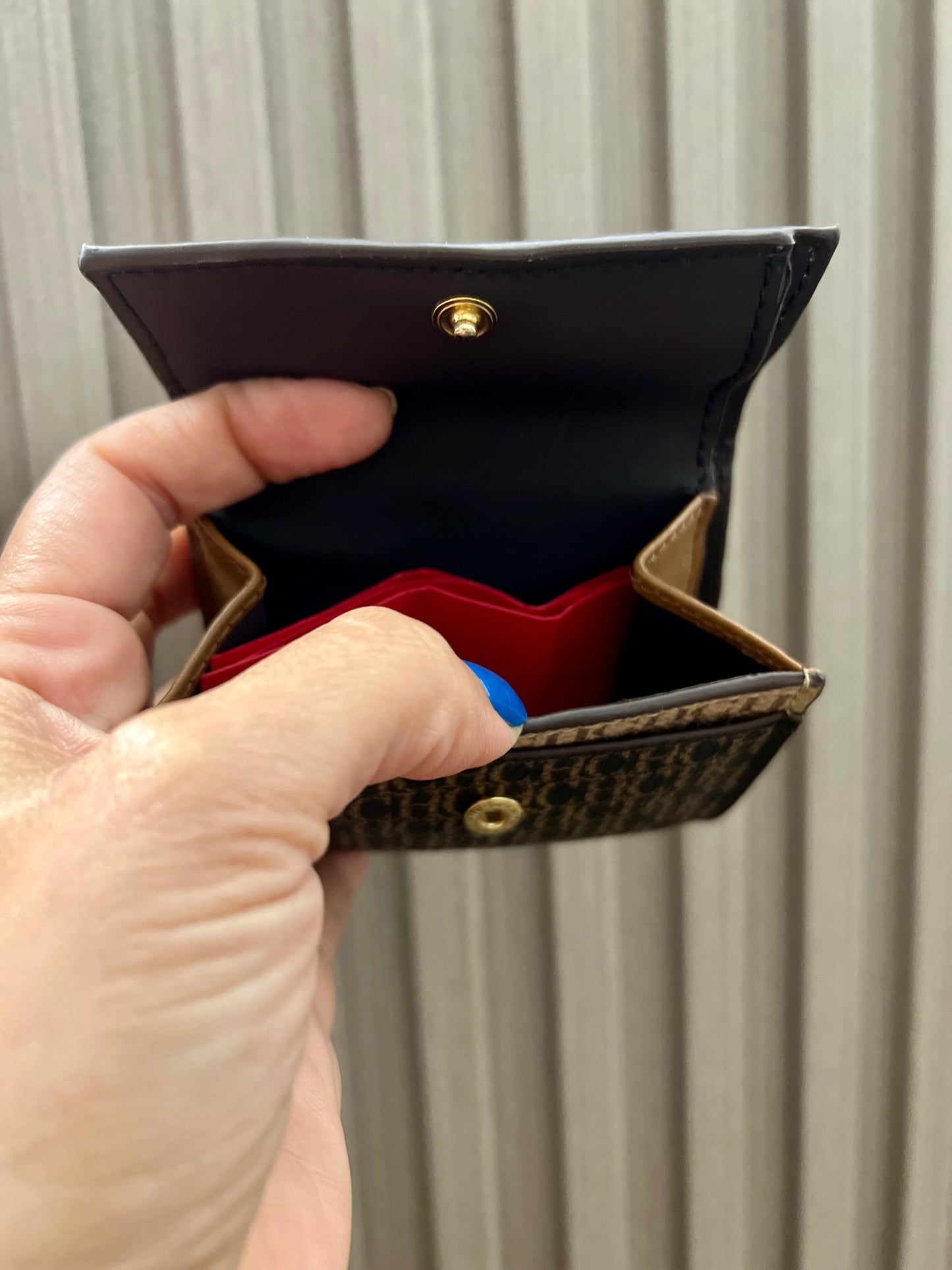 Carolina Herrera mini Wallet Caracas marrón beige