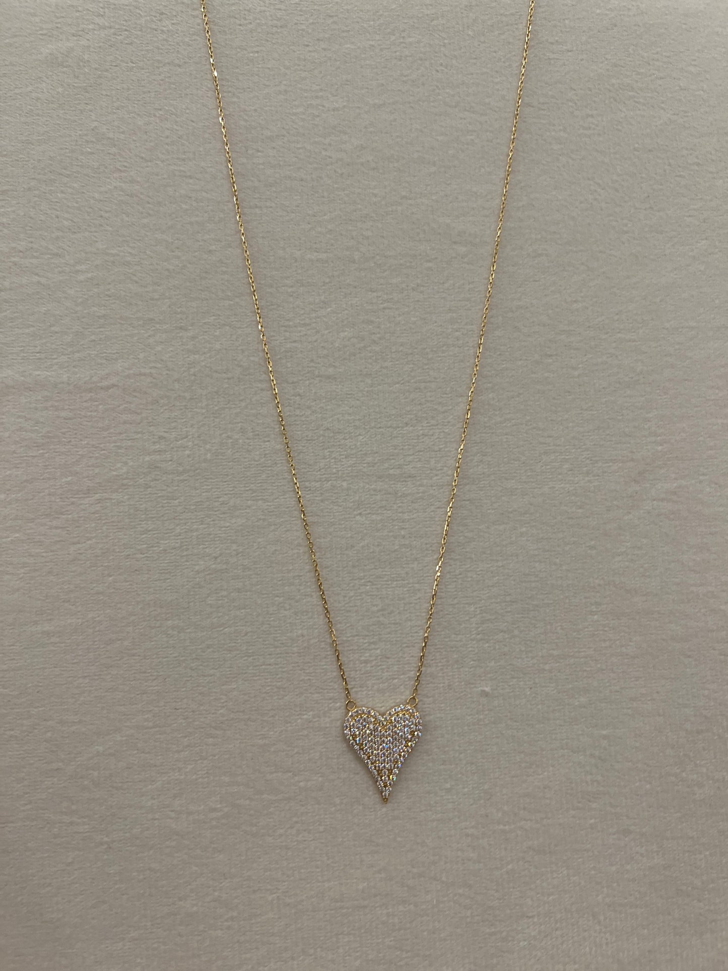 Cadena de corazón oro 18 kil con Cz