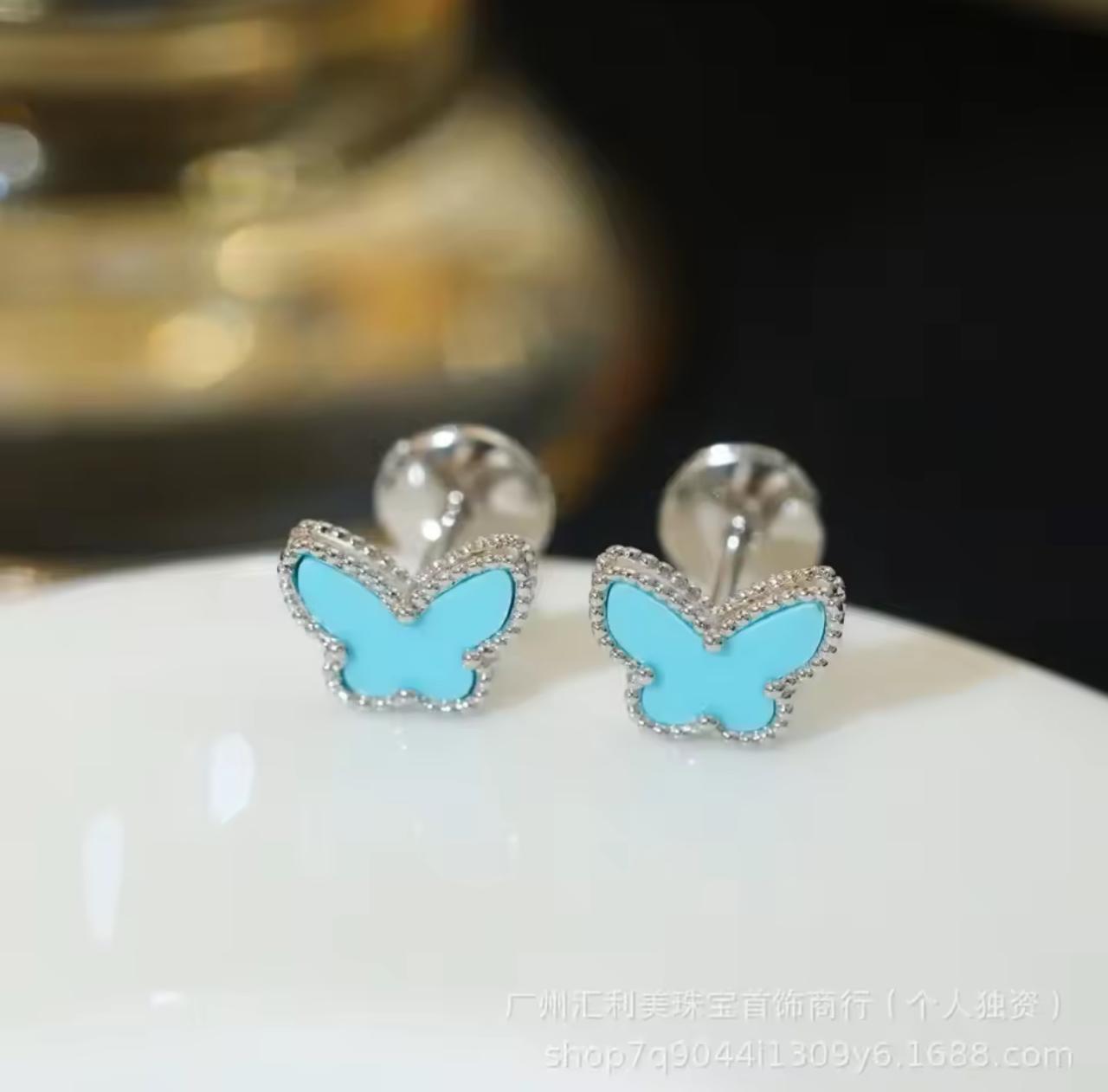 Set mariposa turquesa en plata 925 silver