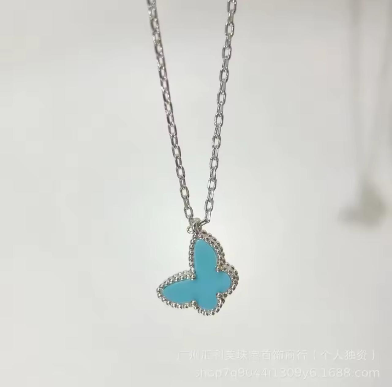Set mariposa turquesa en plata 925 silver