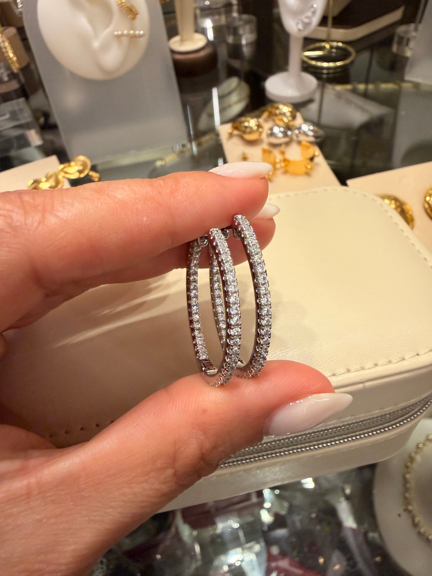 Argollas silver con Micropave