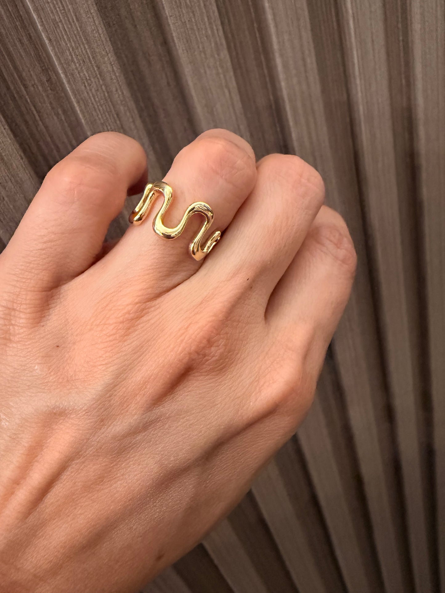 Anillo rodinado oro Golfilled baño de oro de 24 kil