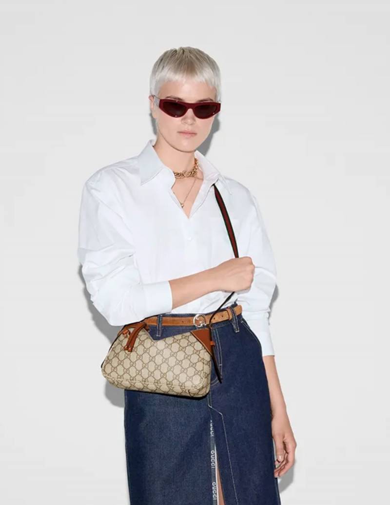Bolso Gucci GG Emblem Hobo Ebony / Brown