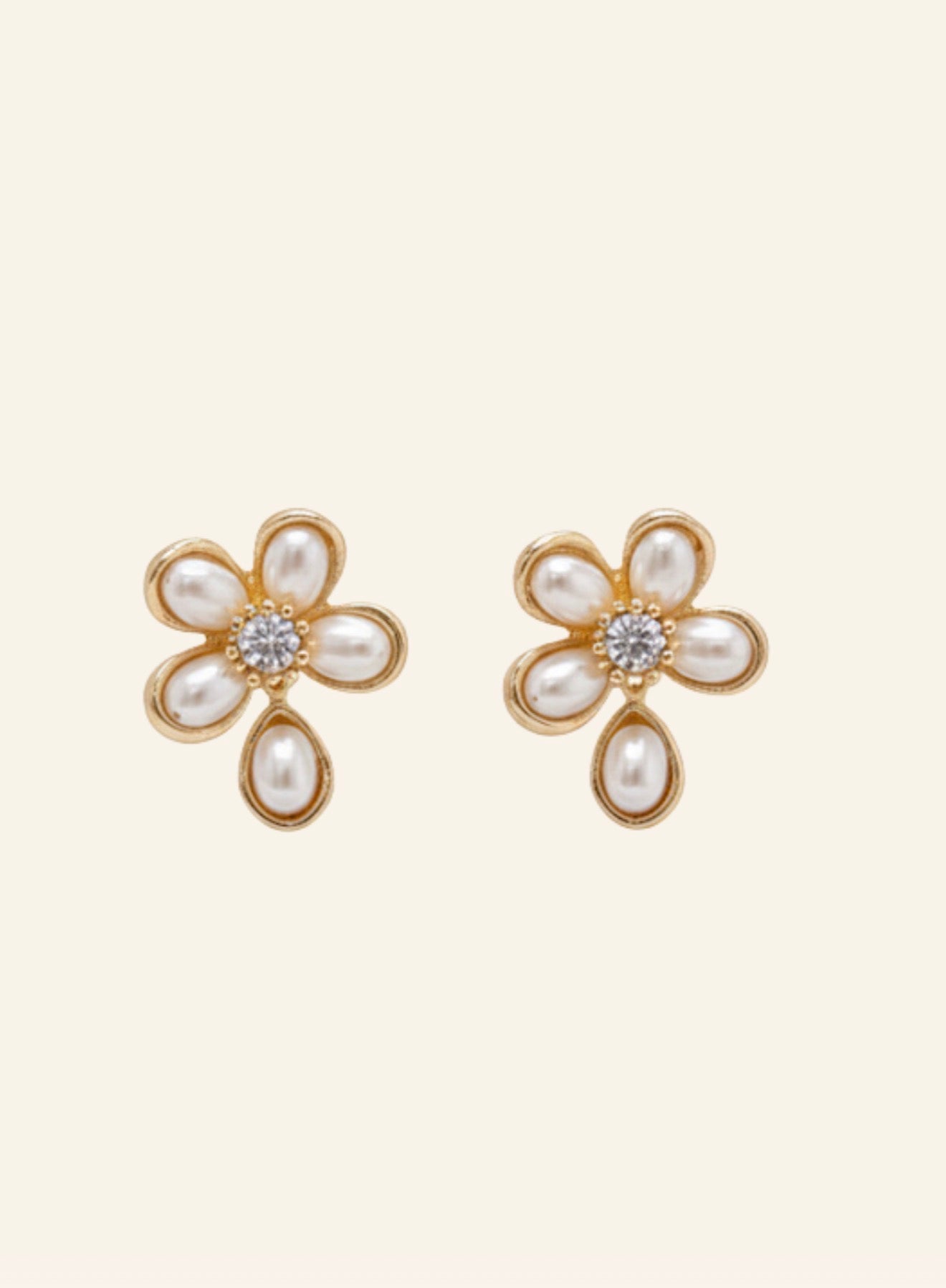 Aretes perlitas rodinados oro Goldfilled