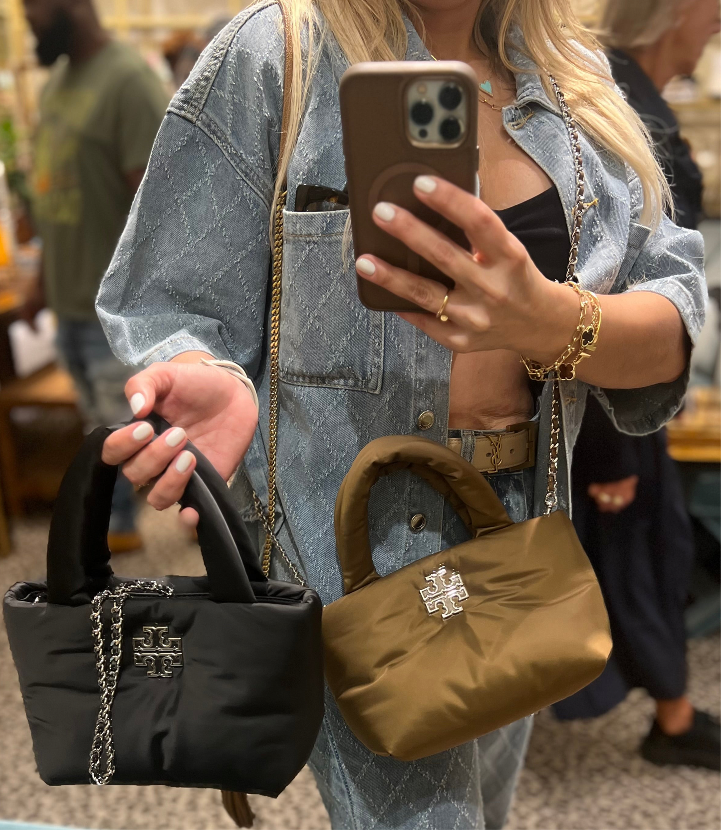 Tory Burch Britten Nylon Puffy Mini Tote