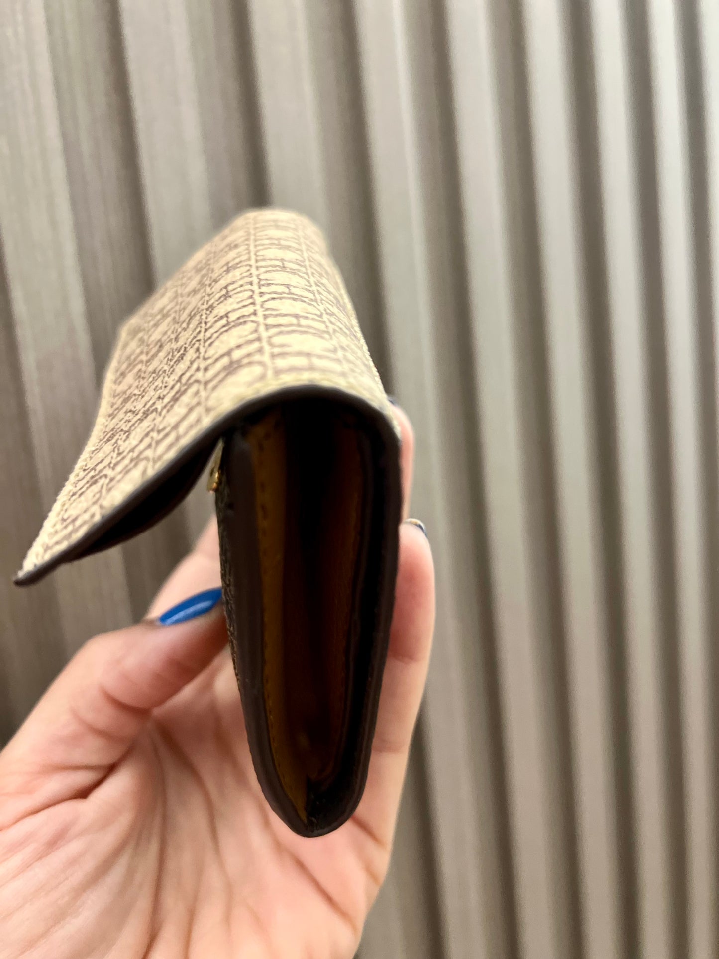 Carolina Herrera mini Wallet Caracas marrón beige