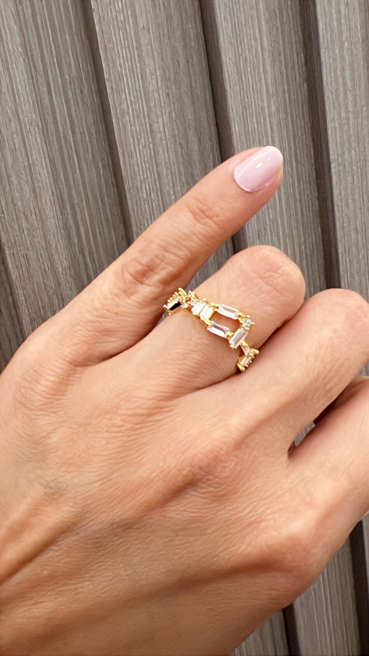 Anillo de Baguetes White Carolina Herrera