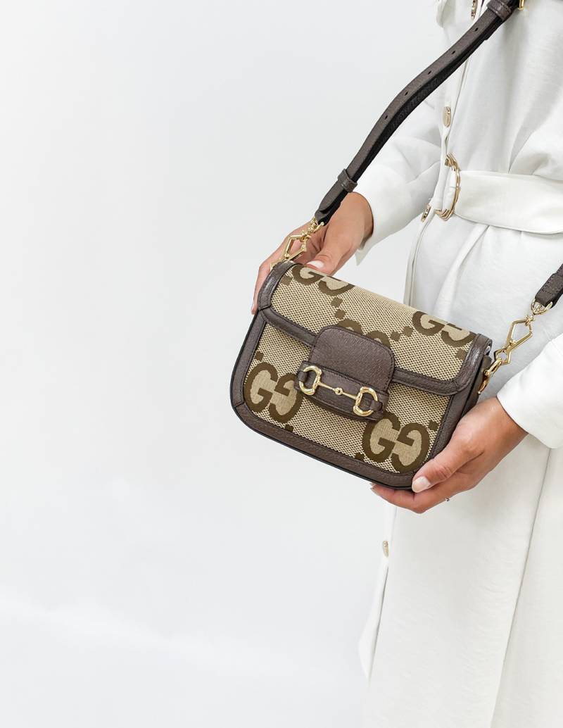 Bolso Gucci Horsebit Jumbo Mini GG 1955