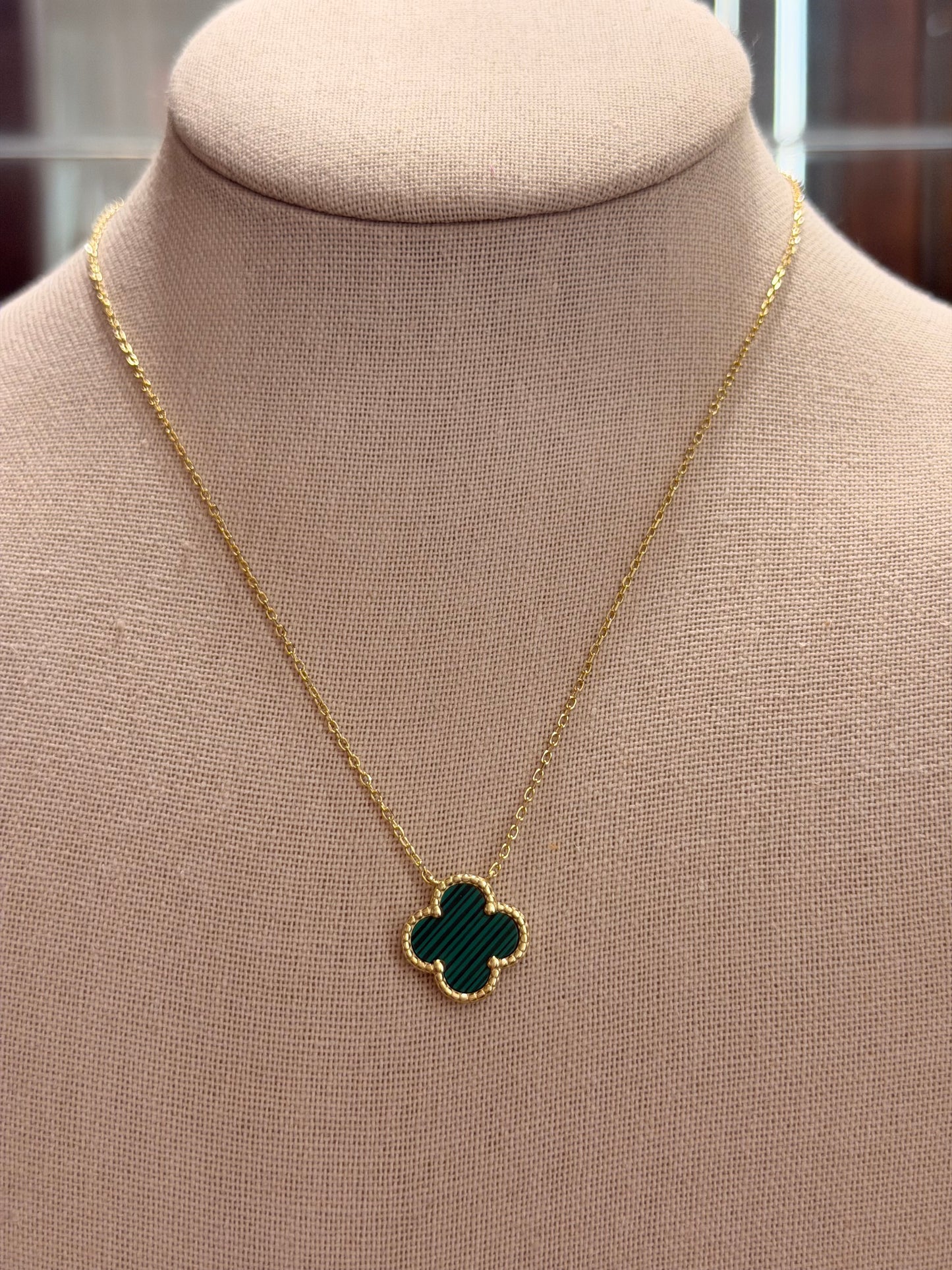 Cuello flor green plata 925 Gold