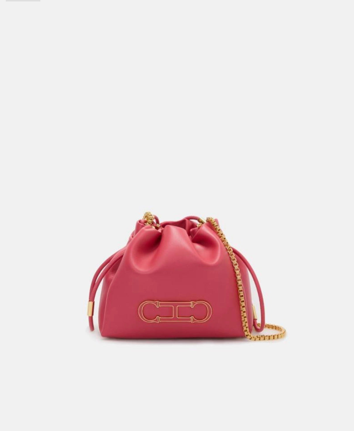 Pre Order Bolso Carolina Herrera Initials insignia soft bucket color Geranio