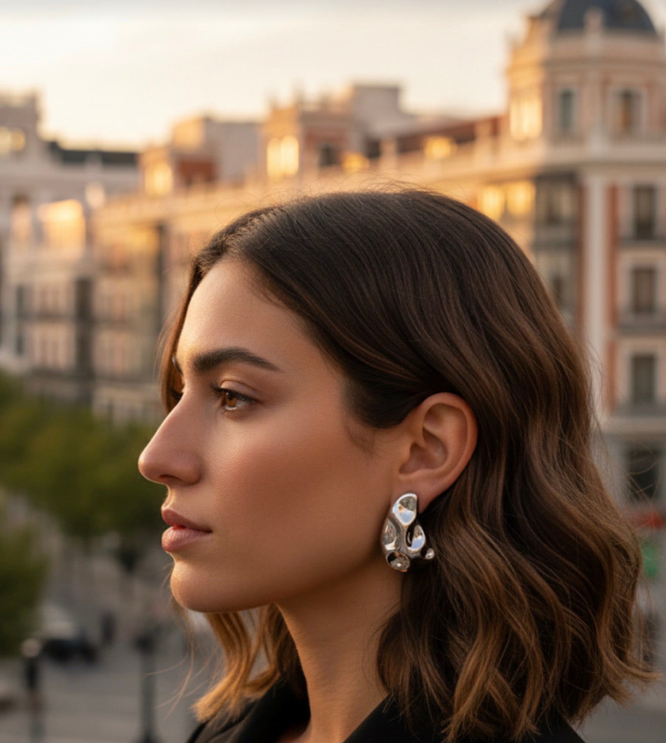 Aretes silver rodinados oro Goldfilled