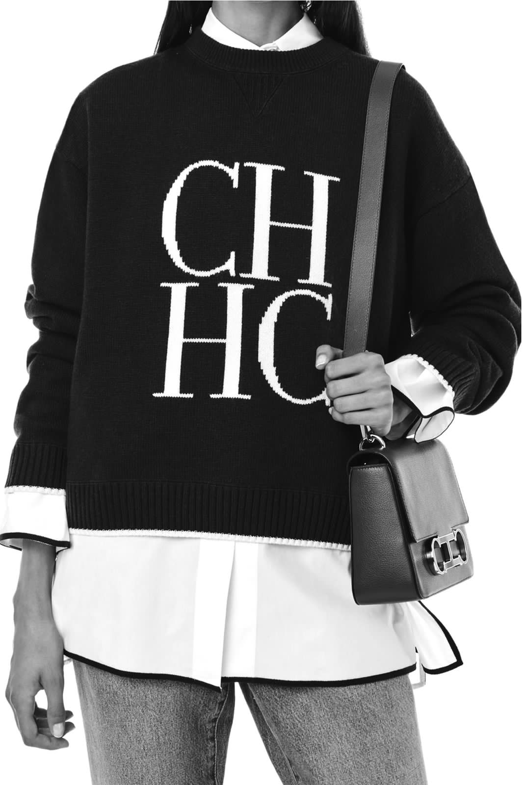 PRE-ORDER Bolso Carolina Herrera Initials Insignia Negro Micro Sello