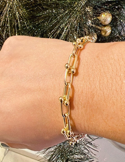 Brazalete Cadena eslabones Gold