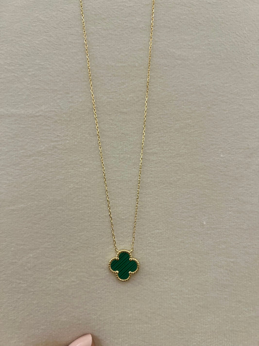 Cuello flor green plata 925 Gold
