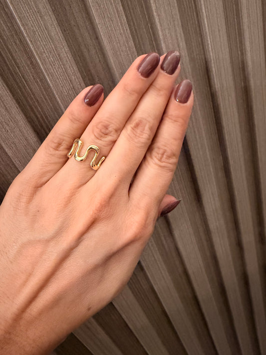 Anillo rodinado oro Golfilled baño de oro de 24 kil