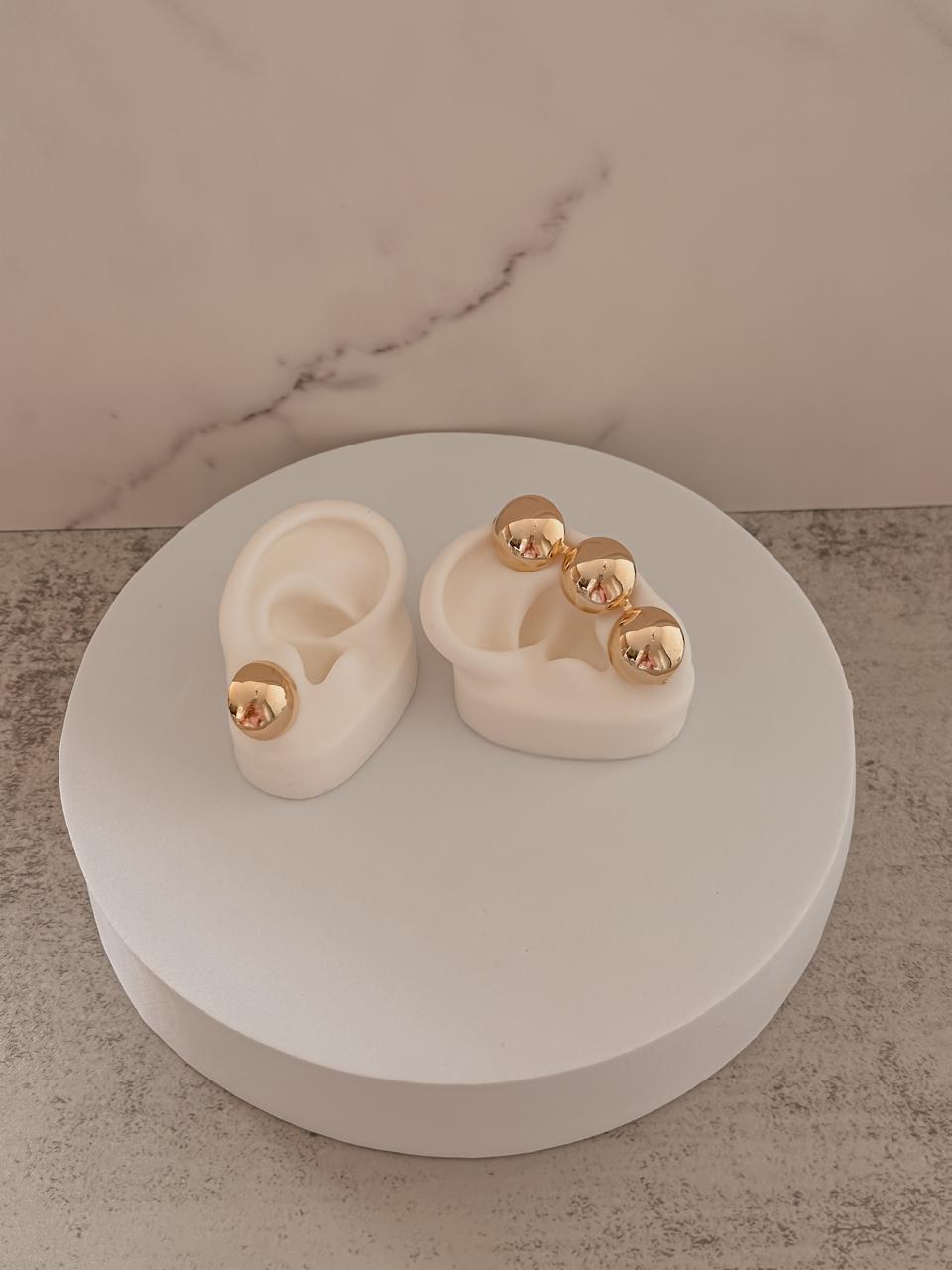 Aretes rodinados oro Golfilled baño oro 24 kil