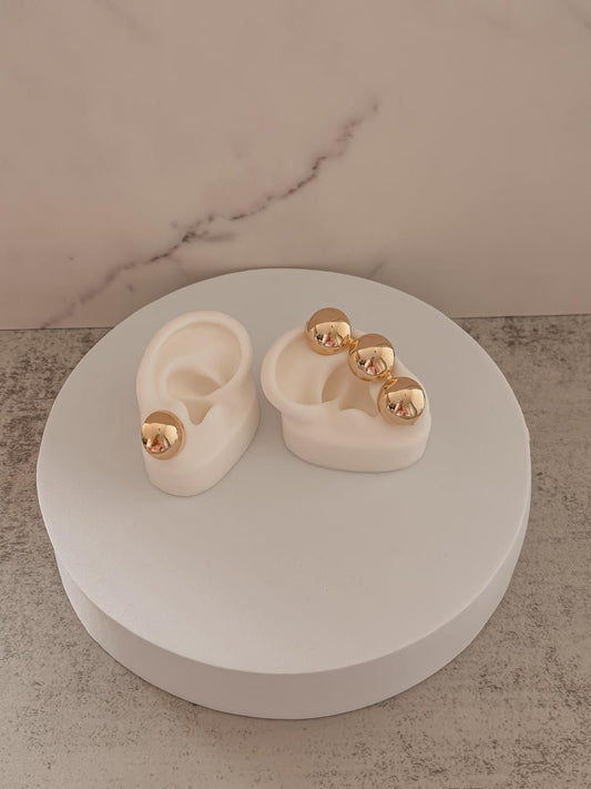 Aretes rodinados oro Golfilled baño oro 24 kil