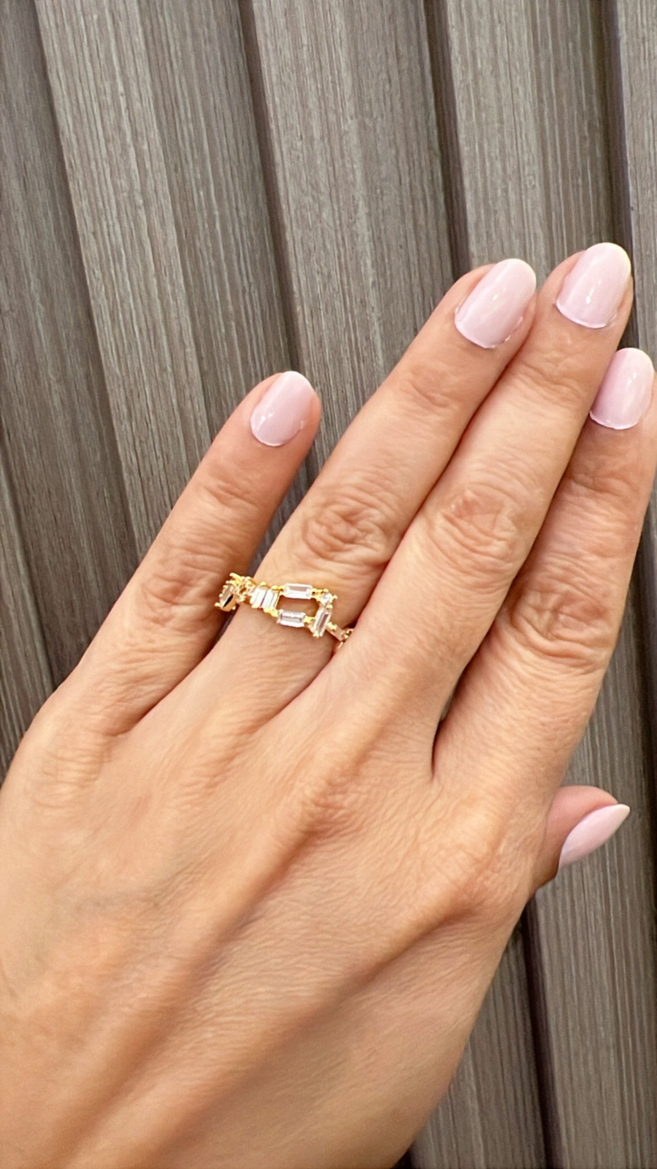 Anillo de Baguetes White Carolina Herrera