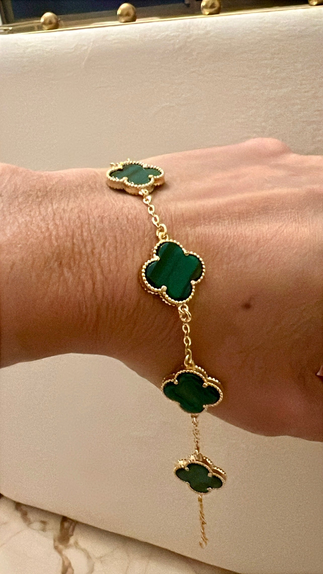 Pulsera de flor rodinada