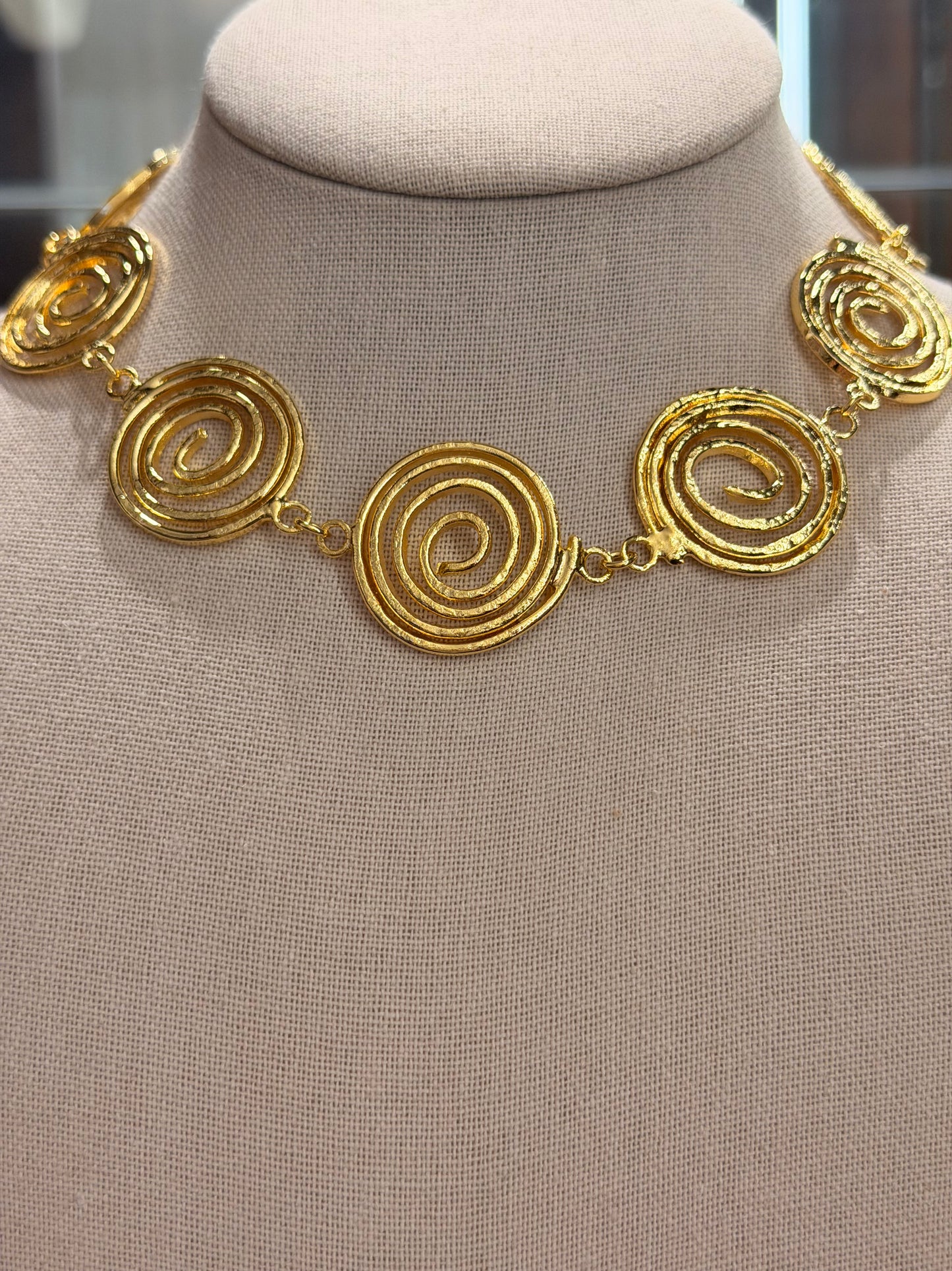 Gargantilla rodinada oro Golfilled baño oro 24 kil