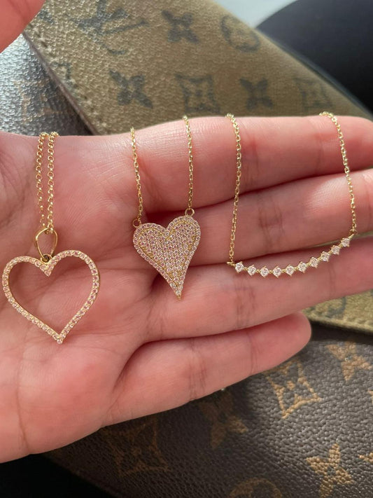 Cadena de corazón oro 18 kil con Cz