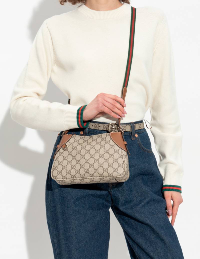 Bolso Gucci GG Emblem Hobo Ebony / Brown