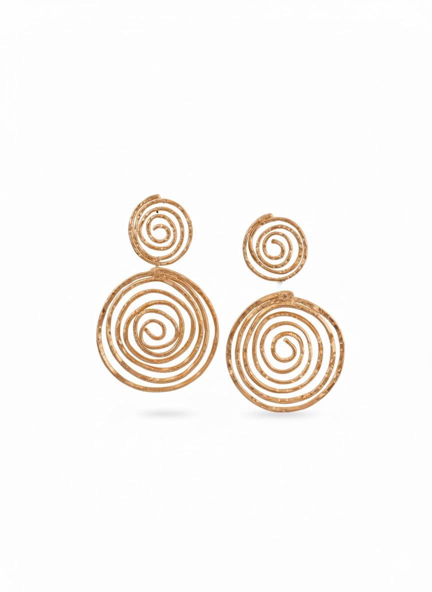 Aretes rodinados xl oro Golfilled baño oro 24 kil