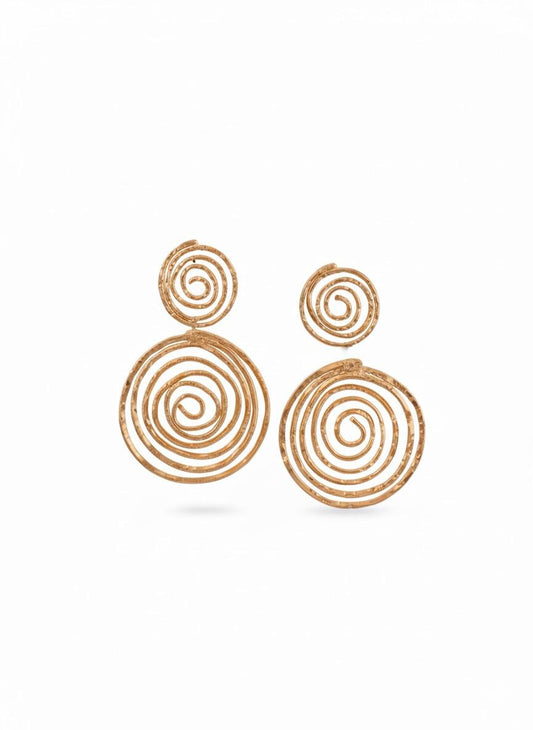 Aretes rodinados xl oro Golfilled baño oro 24 kil