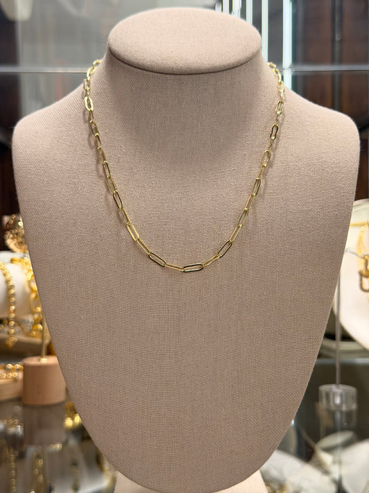 Cuello paper click Gold rodinado