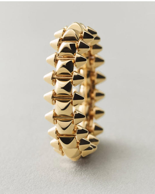 Anillo Gold plain en plata 925