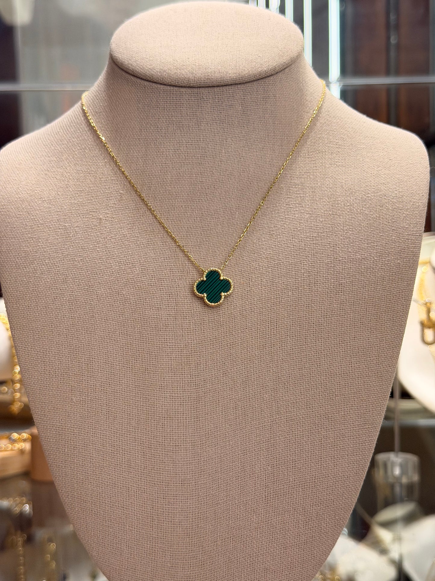Cuello flor green plata 925 Gold