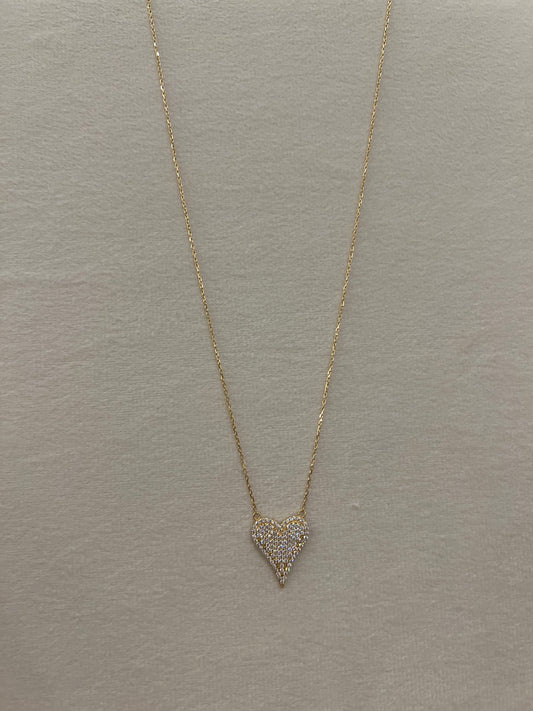Cadena de corazón oro 18 kil con Cz