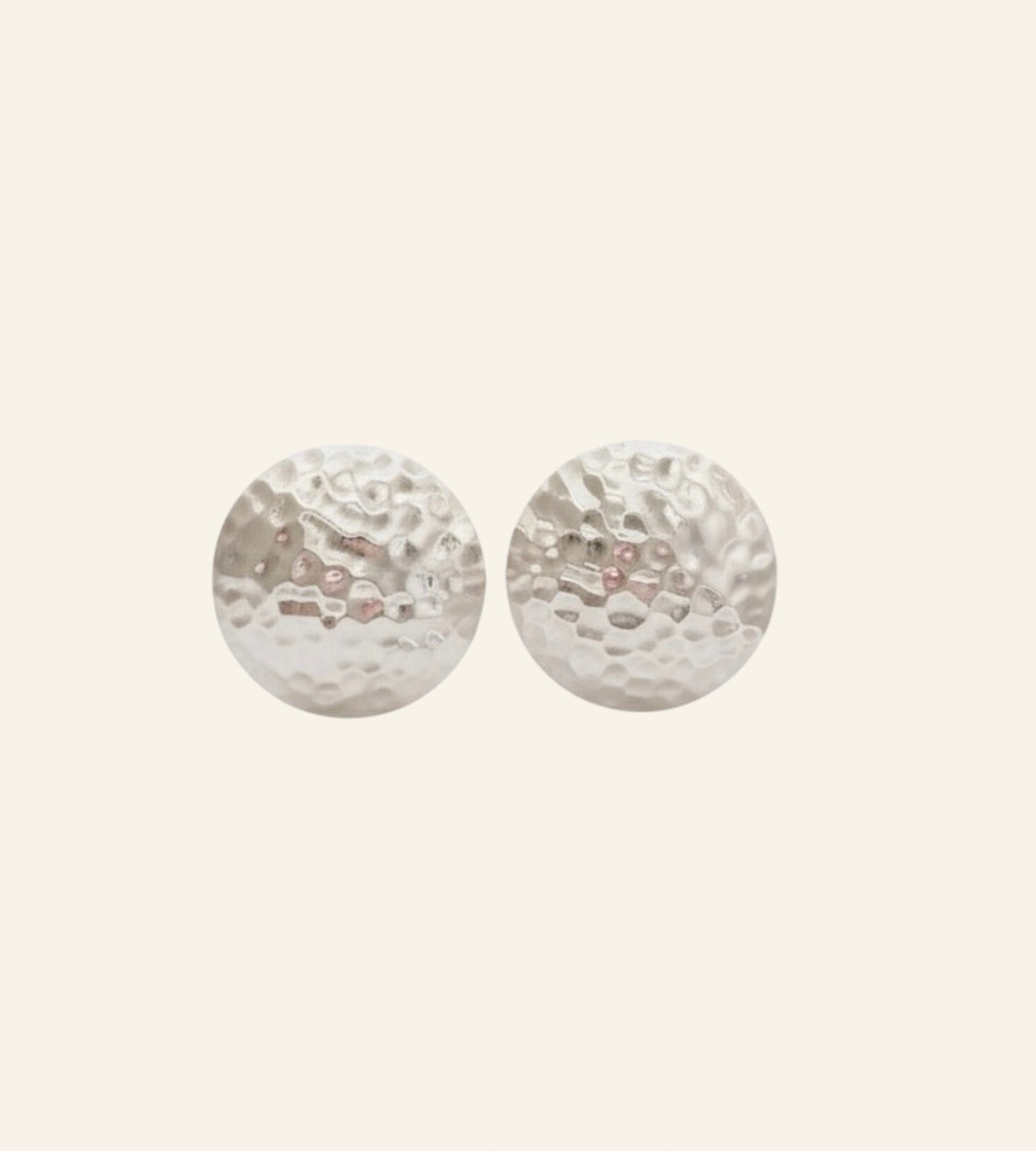 Aretes redondos silver rodinados oro Goldfilled