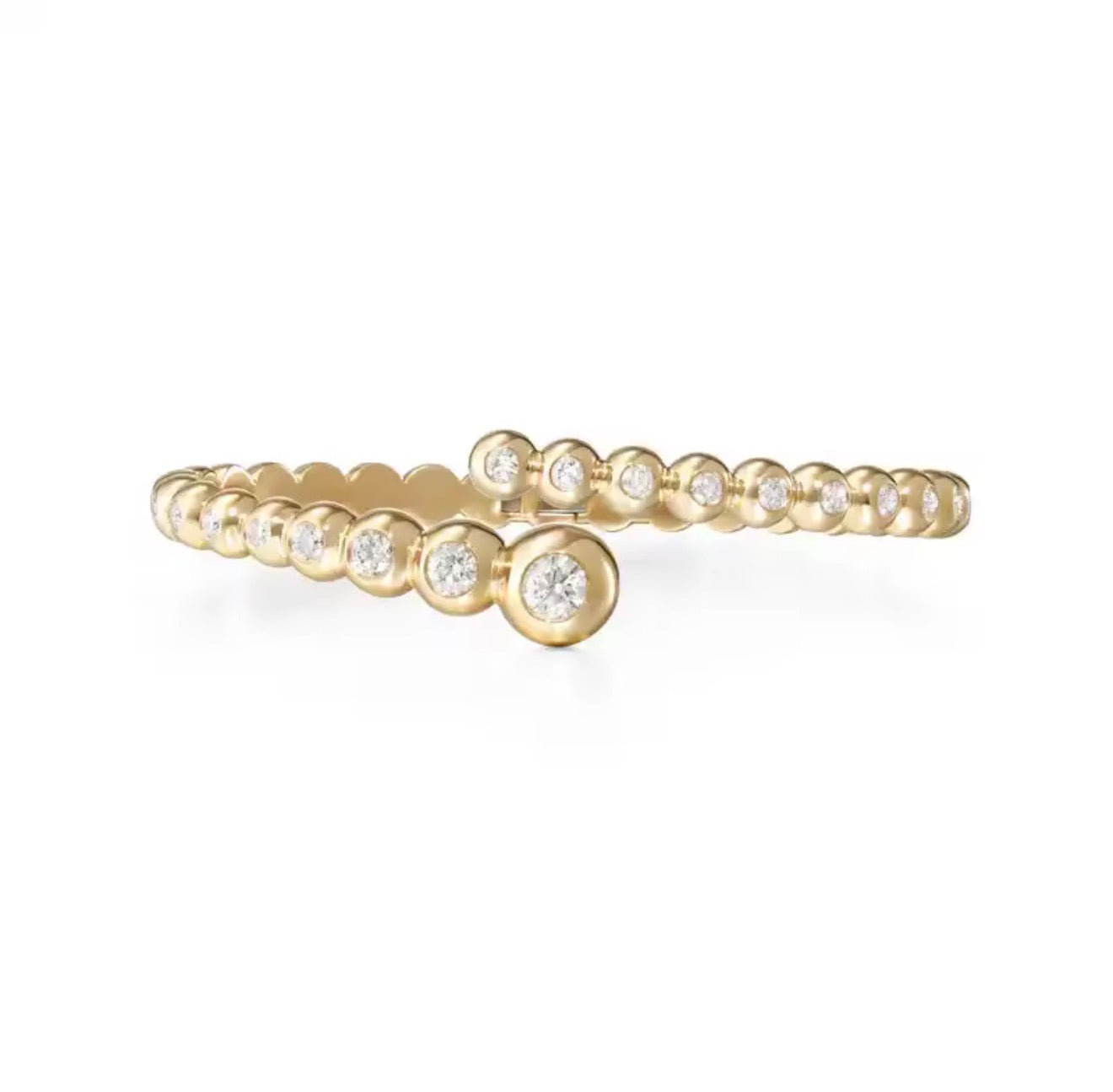 Brazalete rodinado Gold con Cz redondas
