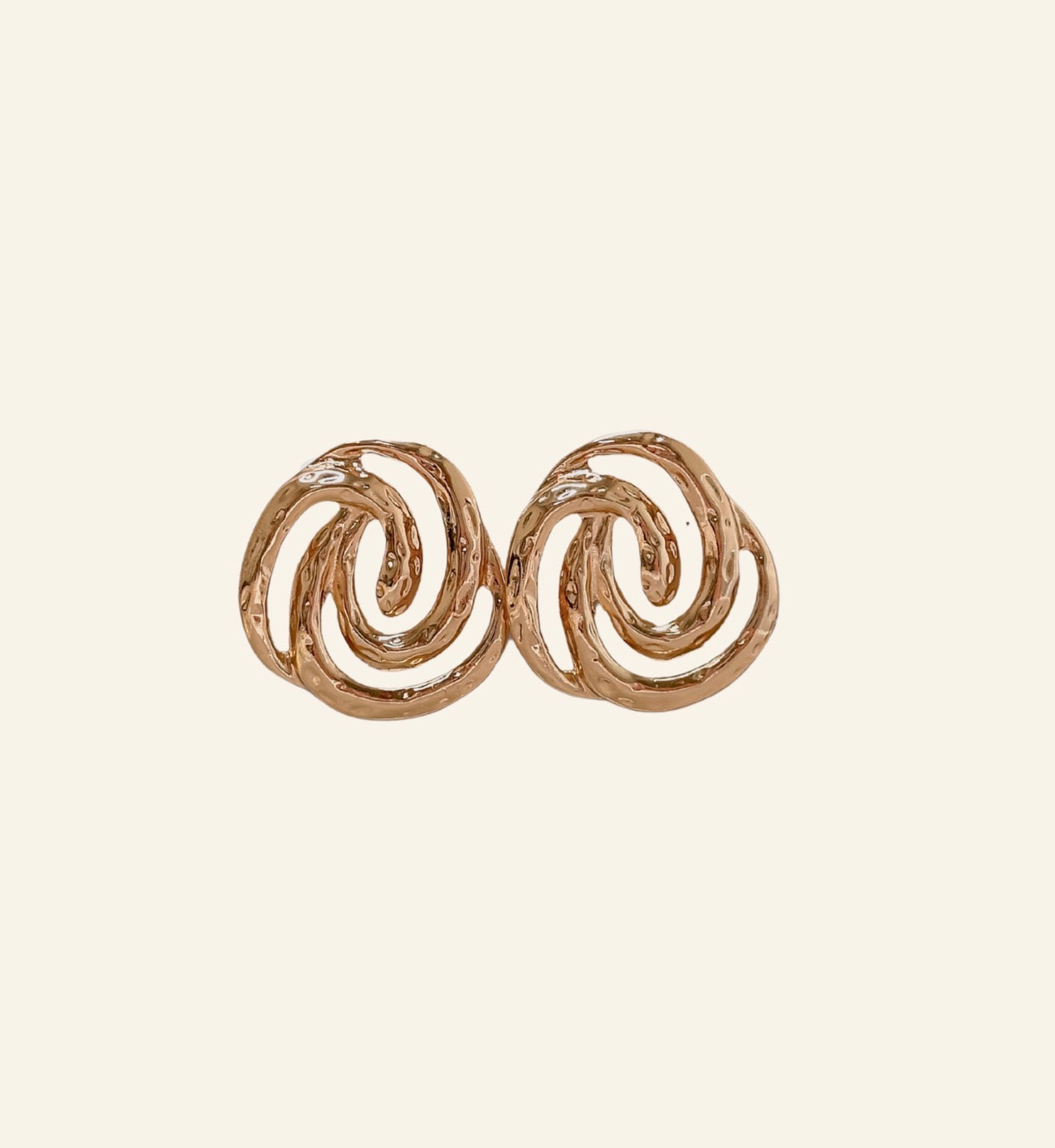 Aretes con  diseño rodinados oro Golfilled