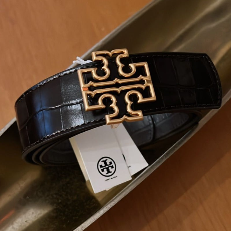 Cinturón de Cuero Reversible Tory Burch