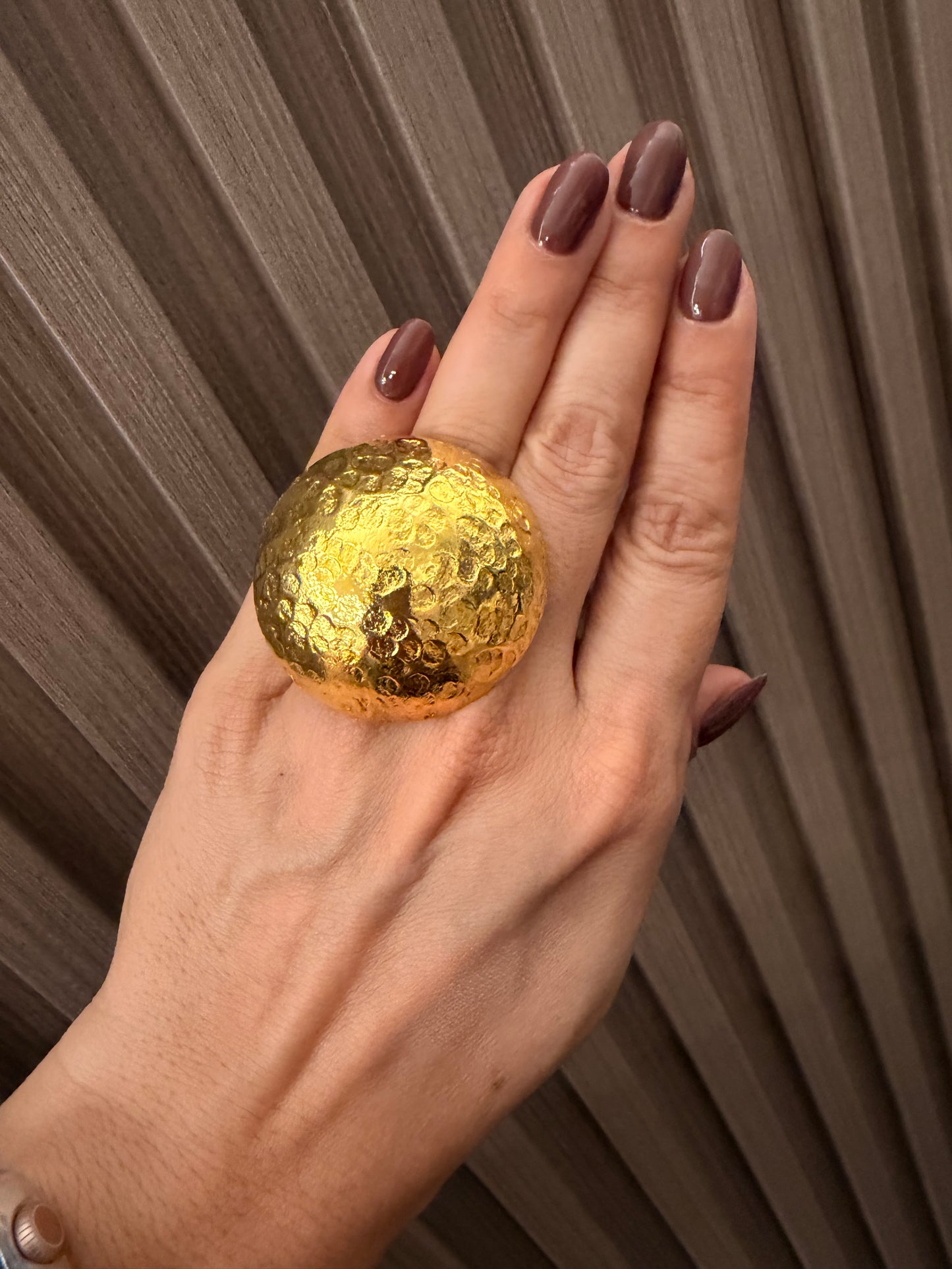 Anillo rodinado oro Golfilled baño de oro de 24 kil