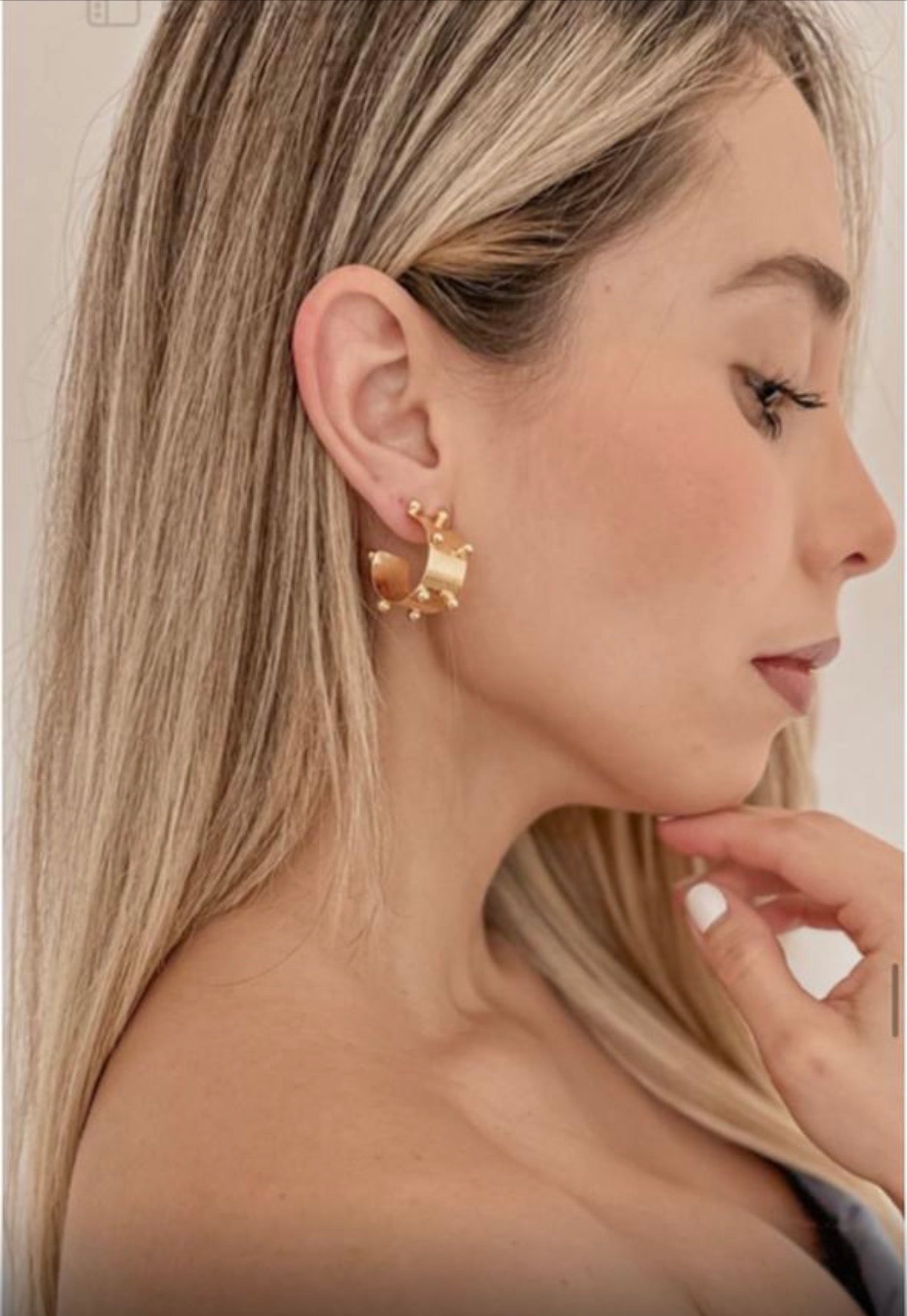 Argollas rodinadas oro Golfilled baño de oro de 24kil