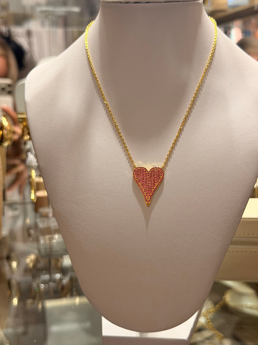 Cuello de corazón Cz Pink