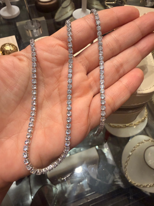 Set cuello y tennis rodinada silver