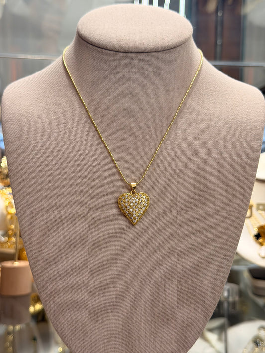 Cuello de corazón con Cz rodinado