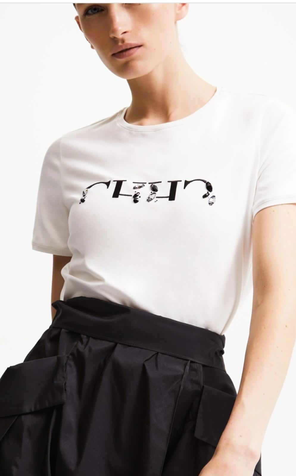 T-Shirt de Dama Carolina Herrera con Cristales