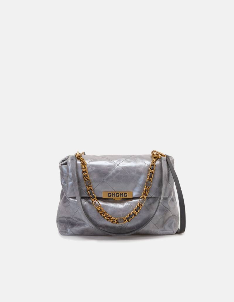 Bolso Carolina Herrera Bimba Satchel Plata