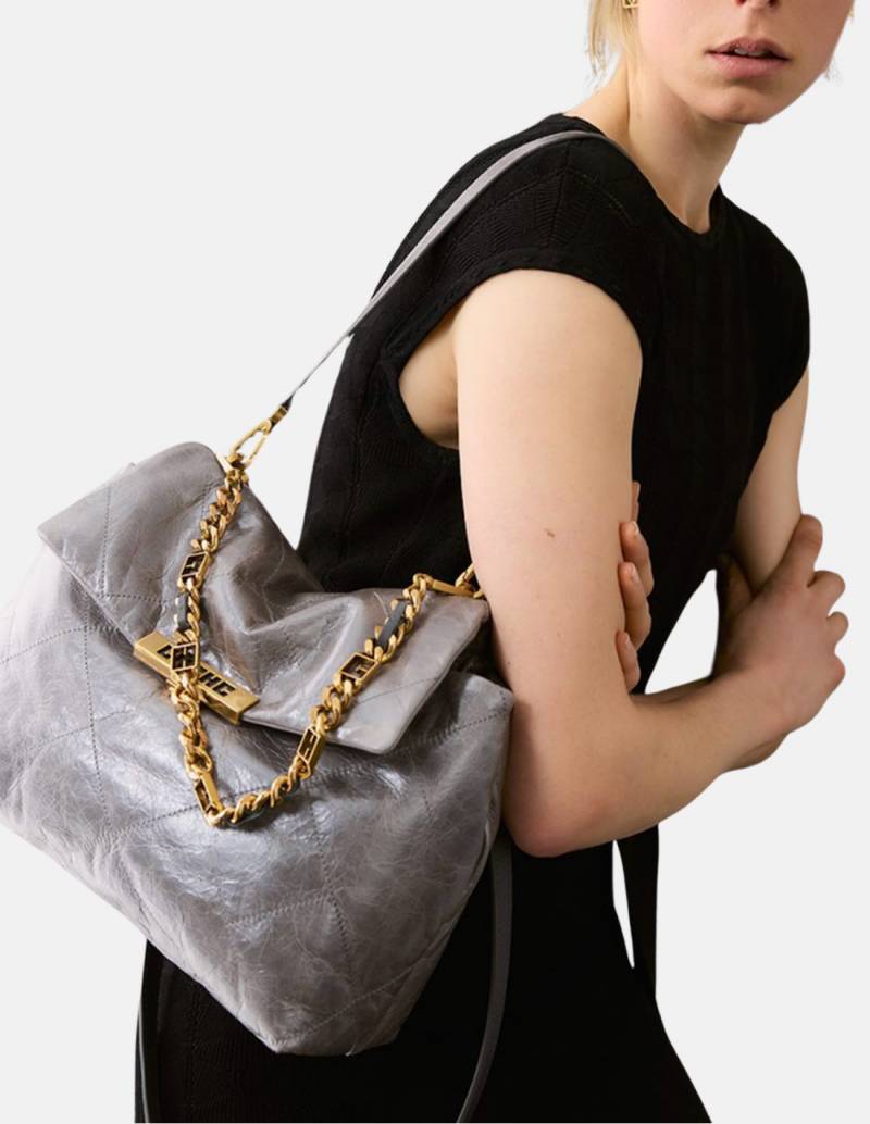Bolso Carolina Herrera Bimba Satchel Plata