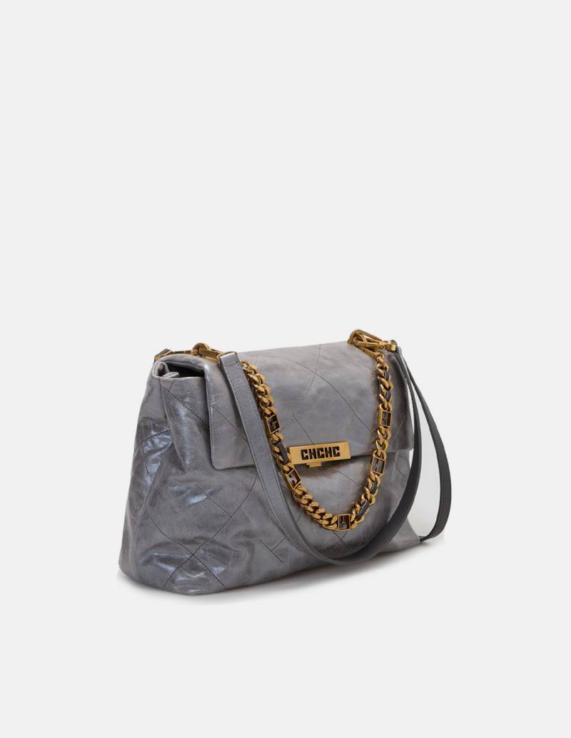 Bolso Carolina Herrera Bimba Satchel Plata